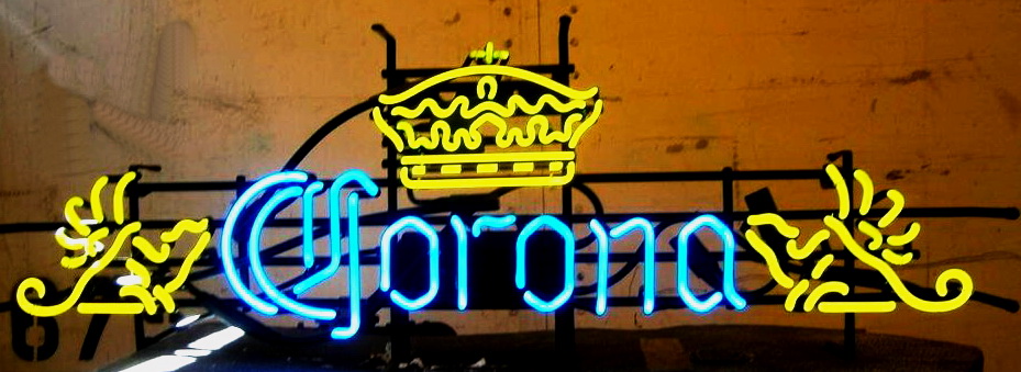 Corona Crown Logo Neon Sign